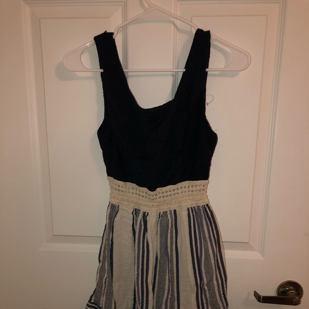 Navy striped dress